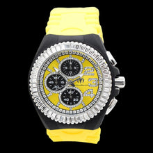 Load image into Gallery viewer, TechnoMarine Cruise JellyFish Mens 45mm Yellow Crystals Chrono Watch TM-121184-Klawk Watches
