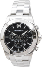 Load image into Gallery viewer, TechnoMarine Grand Manta Ray Mens 47mm Black Dial Quartz Chrono Watch TM-220125-Klawk Watches
