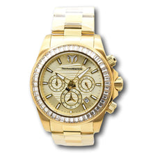 Load image into Gallery viewer, TechnoMarine Manta Ray Mens 42mm 48 Crystals Triple Gold Chrono Watch TM-222004-Klawk Watches
