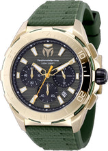 Load image into Gallery viewer, Technomarine Seven Seas Men's 44mm Green Dial Gold Chrono Watch TM-725022-Klawk Watches
