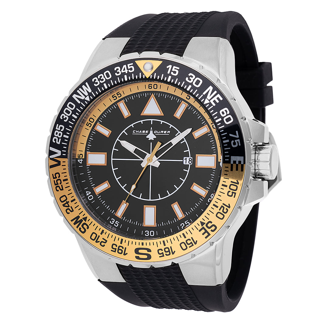Chase Durer Aviator By Invicta Men's 52mm Silicone Strap Quartz Watch CDW-0102-Klawk Watches