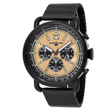 Load image into Gallery viewer, Chase Durer By Invicta Men&#39;s Aviator Black and Gold Mesh Chrono Watch CDW-0155-Klawk Watches
