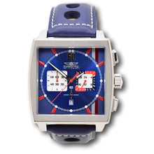 Load image into Gallery viewer, Invicta S1 Rally Cuadro Men&#39;s 45mm Navy Blue GMT Leather Chrono Watch 44749-Klawk Watches
