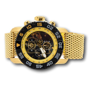 Invicta Racing JM Limited Men's 48mm Gold Skeleton Dial Chrono Watch 48058-Klawk Watches