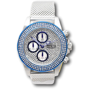 Invicta Pro Diver Women's 40mm Silver PAVE Crystal Blue Chronograph Watch 43875-Klawk Watches
