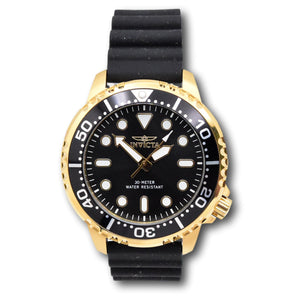 Invicta Pro Diver Men's 48mm Black Dial Lume Markers Gold Quartz Watch 47226-Klawk Watches