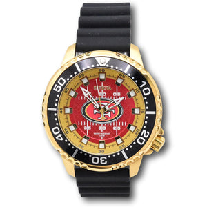 Invicta Pro Diver Men's 48mm NFL San Francisco 49ers Gold Quartz Watch 48108-Klawk Watches