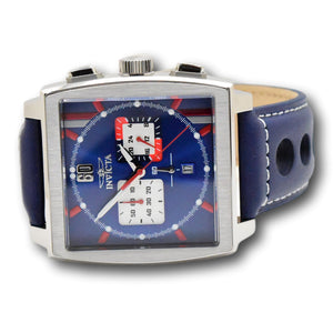 Invicta S1 Rally Cuadro Men's 45mm Navy Blue GMT Leather Chrono Watch 44749-Klawk Watches