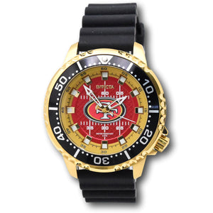 Invicta Pro Diver Men's 48mm NFL San Francisco 49ers Gold Quartz Watch 48108-Klawk Watches