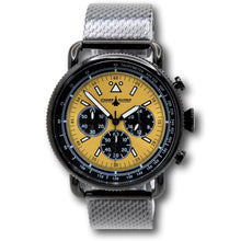 Load image into Gallery viewer, Chase Durer By Invicta Men&#39;s Aviator Black and Gold Mesh Chrono Watch CDW-0155-Klawk Watches
