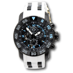 Invicta Racing JM Limited Ed Men's 48mm Black White Skeleton Chrono Watch 48064-Klawk Watches