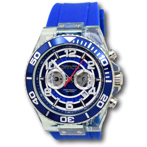 Invicta Speedway Clear Anatomic Dual Time Men's 48mm Clear Blue Watch 44375-Klawk Watches