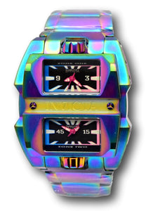 Invicta Akula Dual Time Mens 50mm Rainbow Iridescent Swiss Quartz Watch 41712-Klawk Watches