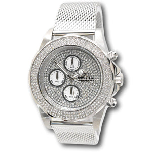 Invicta Pro Diver 43mm Men’s Chronograph Silver Pave Crystal Watch 31567-Klawk Watches