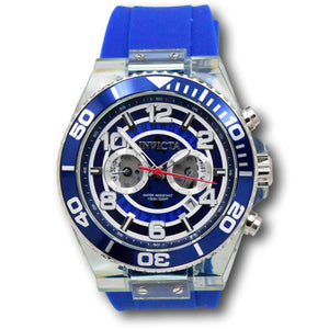 Invicta Speedway Clear Anatomic Dual Time Men's 48mm Clear Blue Watch 44375-Klawk Watches
