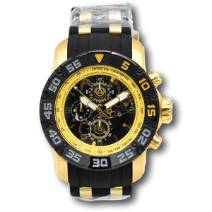 Invicta Racing JM Limited Ed Men's 48mm Gold Quartz Skeleton Chrono Watch 48065-Klawk Watches