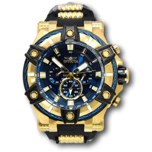 Invicta Bolt King Cable Men's 52mm Blue Dial Gold Chronograph Watch 39187-Klawk Watches