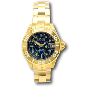 Invicta Pro Diver Women's Automatic 38mm Abalone MOP Mosaic Gold Watch 35762-Klawk Watches