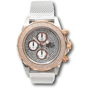 Invicta Pro Diver 43mm Men’s Luxury Chronograph Rose Gold Pave Crystal MOP Watch-Klawk Watches