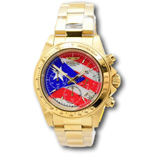 Load image into Gallery viewer, Invicta Speedway Puerto Rico Edition Men's 40mm Triple Gold Chrono Watch 46112-Klawk Watches
