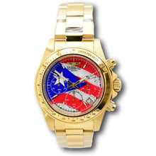 Load image into Gallery viewer, Invicta Speedway Puerto Rico Edition Men's 40mm Triple Gold Chrono Watch 46112-Klawk Watches
