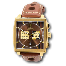Load image into Gallery viewer, Invicta S1 Rally Cuadro Men&#39;s 45mm Gold GMT Brown Leather Chrono Watch 44300-Klawk Watches
