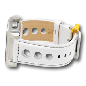 Invicta S1 Rally Cuadro Monaco Men's 45mm White GMT Leather Chrono Watch 46837-Klawk Watches