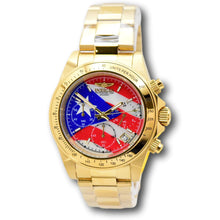 Load image into Gallery viewer, Invicta Speedway Puerto Rico Edition Men's 40mm Triple Gold Chrono Watch 46112-Klawk Watches
