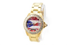 Load image into Gallery viewer, Invicta Pro Diver Puerto Rico Edition Lady 38mm Gold 38 Crystals Watch 49615-Klawk Watches
