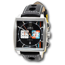Load image into Gallery viewer, Invicta S1 Rally Cuadro Monaco Men&#39;s 45mm Black GMT Leather Chrono Watch 44747-Klawk Watches
