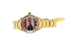 Load image into Gallery viewer, Invicta Pro Diver Puerto Rico Edition Lady 38mm Gold 38 Crystals Watch 49615-Klawk Watches
