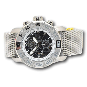 Invicta Racing JM Limited Ed Men's 48mm Silver Mesh Skeleton Chrono Watch 48053-Klawk Watches