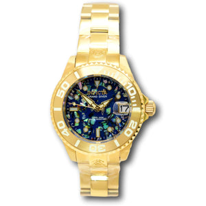 Invicta Pro Diver Women's Automatic 38mm Abalone MOP Mosaic Gold Watch 35762-Klawk Watches