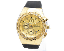 Load image into Gallery viewer, TechnoMarine Cruise Glitz Crystals 45mm Men's Chronograph Gold Black TM-125012-Klawk Watches
