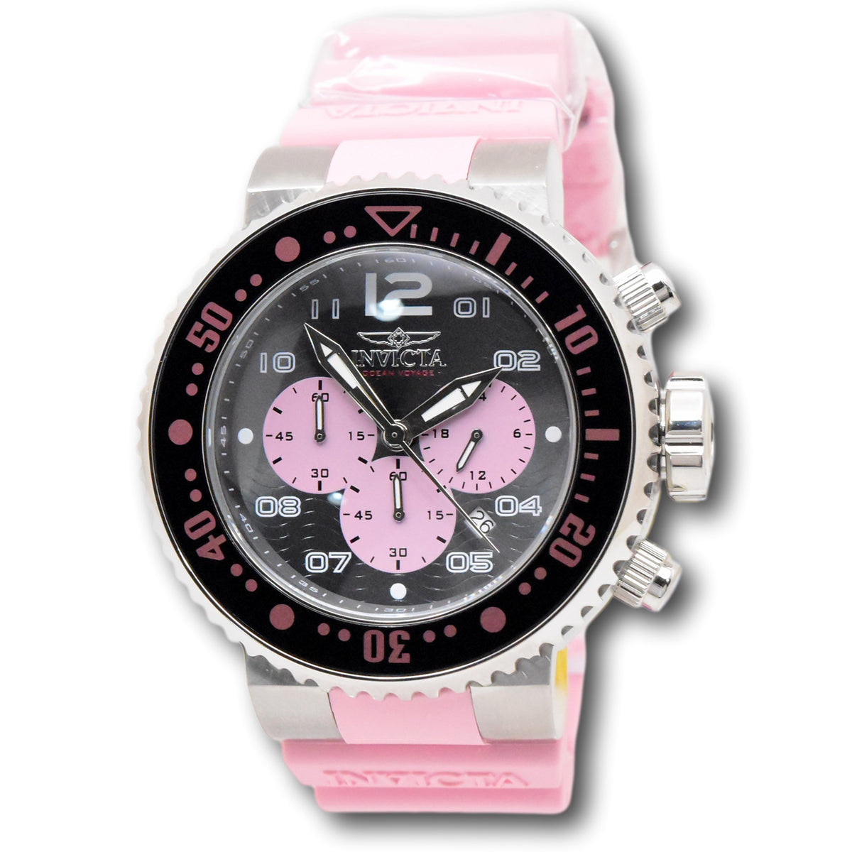 Invicta Pro Diver Men's 52mm Miami Special Edition Pink Chrono Watch 4 ...