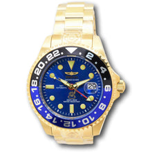 Load image into Gallery viewer, Invicta Grand Diver GMT Automatic Men&#39;s 47mm Blue Dial Gold Watch 45671-Klawk Watches
