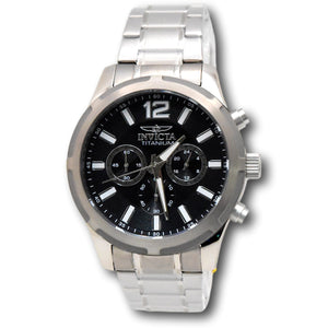Invicta Ti-22 Men's 45mm Black Dial Titanium Band Quartz Chrono Watch 47511-Klawk Watches
