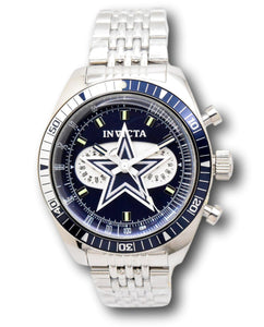 Invicta NFL Dallas Cowboys Men's 43mm Blue Dial Limited Dual Time Watch 44991-Klawk Watches