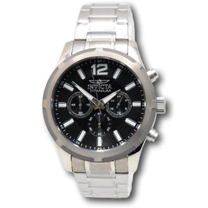 Invicta Ti-22 Men's 45mm Black Dial Titanium Band Quartz Chrono Watch 47511-Klawk Watches