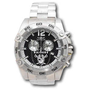 Invicta NFL Las Vegas Raiders Men's 52mm Carbon Fiber Flyback Chrono Watch 45415-Klawk Watches