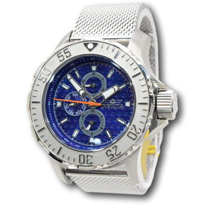 Invicta Deepwave Men’s 50mm Blue Wave Dial Quartz Watch Stainless Mesh 48011-Klawk Watches