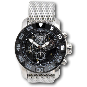 Invicta Racing JM Limited Ed Men's 48mm Black Silver Skeleton Chrono Watch 48052-Klawk Watches