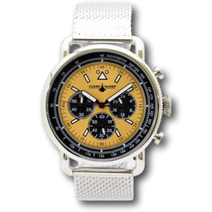 Chase Durer By Invicta Men's Aviator Silver and Gold Mesh Chrono Watch CDW-0151-Klawk Watches