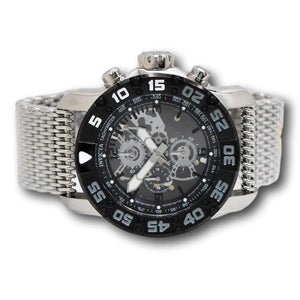 Invicta Racing JM Limited Ed Men's 48mm Black Silver Skeleton Chrono Watch 48052-Klawk Watches