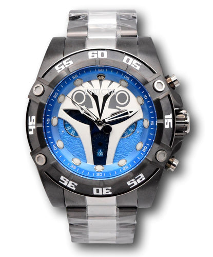 Invicta Star Wars Bo Katan Mens 52mm Limited Ed Gunmetal Chronograph Watch 41258-Klawk Watches