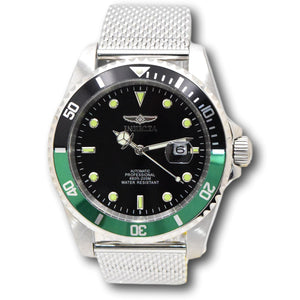 Invicta Pro Diver Emerald Shadow Automatic Men's 47mm Stainless Mesh Watch 48887-Klawk Watches