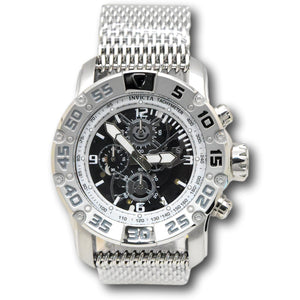 Invicta Racing JM Limited Ed Men's 48mm Silver Mesh Skeleton Chrono Watch 48053-Klawk Watches