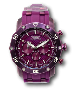 Invicta Pro Diver Men's 48mm Purple Carbon Fiber Dial Chrono GMT Watch 40688-Klawk Watches