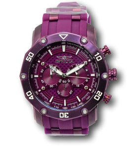 Invicta Pro Diver Men's 48mm Purple Carbon Fiber Dial Chrono GMT Watch 40688-Klawk Watches