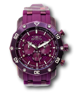 Invicta Pro Diver Men's 48mm Purple Carbon Fiber Dial Chrono GMT Watch 40688-Klawk Watches